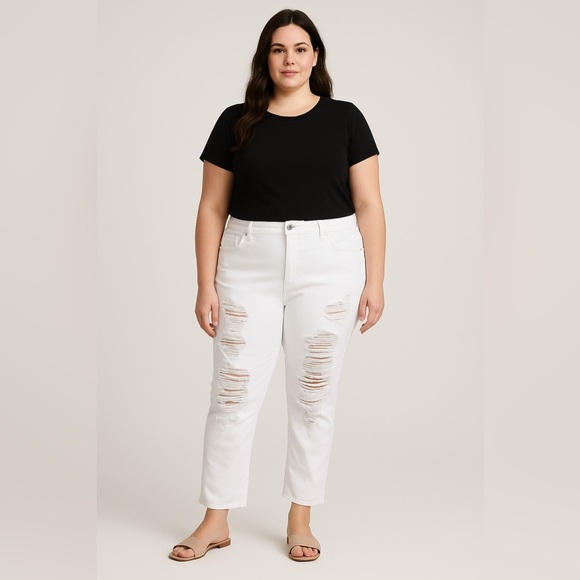 Torrid White Distressed Jeggings - Picture 9 of 9